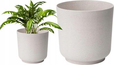 Form-Plastic Doniczka z recyklingu biała 13x12,5cm nowoczesna matowa