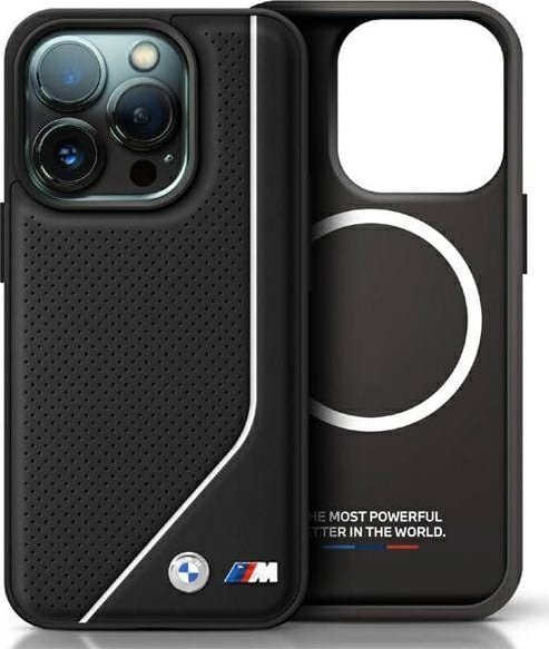 BMW BMW BMHMP16L23PUCPK iPhone 16 Pro 6.3" czarny/black hardcase M Perforated Twisted Line MagSafe