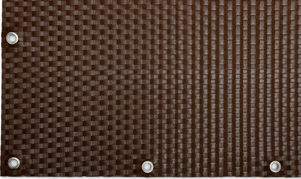 Basari Mata osłona na balkon OCZKOWANA NA WYMIAR JASNY BRĄZ