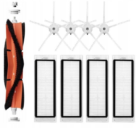 ZESTAW SZCZOTKI FILTRY DO ROBOROCK S50, S55, E4, E5, S5 MAX, S6 MAXV / PURE