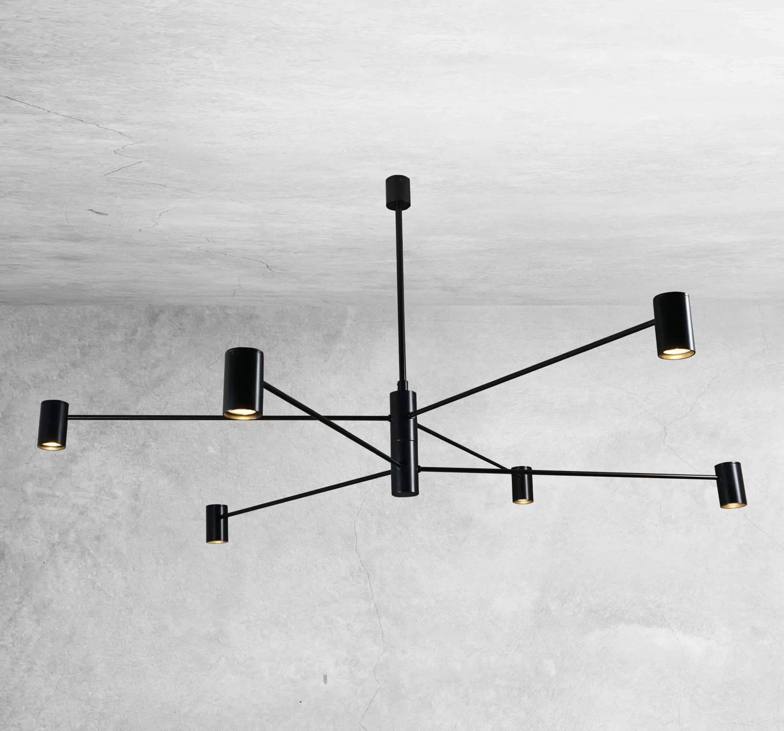 Lampa wisząca Shilo LAMPA sufitowa DAKATA 5638 Shilo metalowa OPRAWA tuby czarne