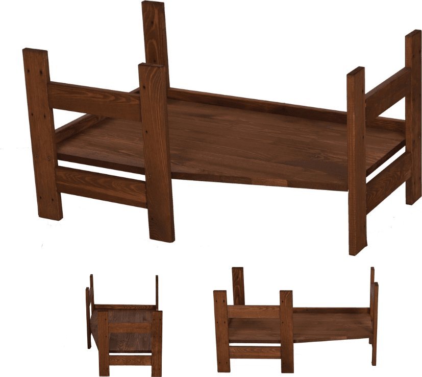 Wamar-Sosenka Moduł Nadstawka Wewnętrzna 38,4x72x44,8cm 1 Półka BERDO Brązowy Olejowany Drewno sosnowe R2NW_39X072X45_RF1 / Wamar-Sosenka