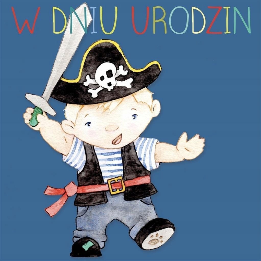 Clear Creation Karnet kwadrat CL4213_PO Urodziny Pirat