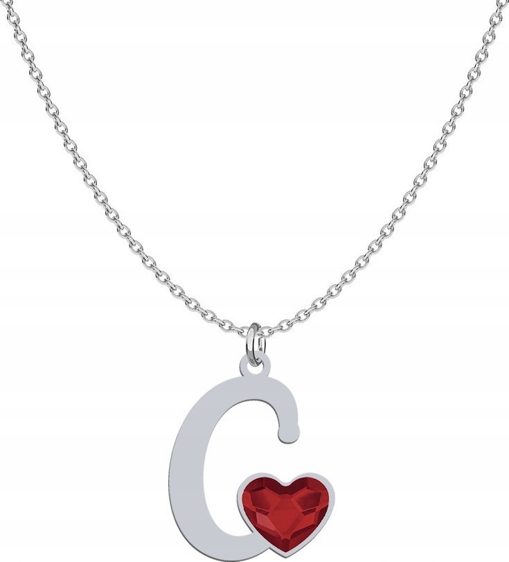 Radziszewska Jewellery Srebrny Naszyjnik LITERA C z sercem DEDYKACJA GRAT