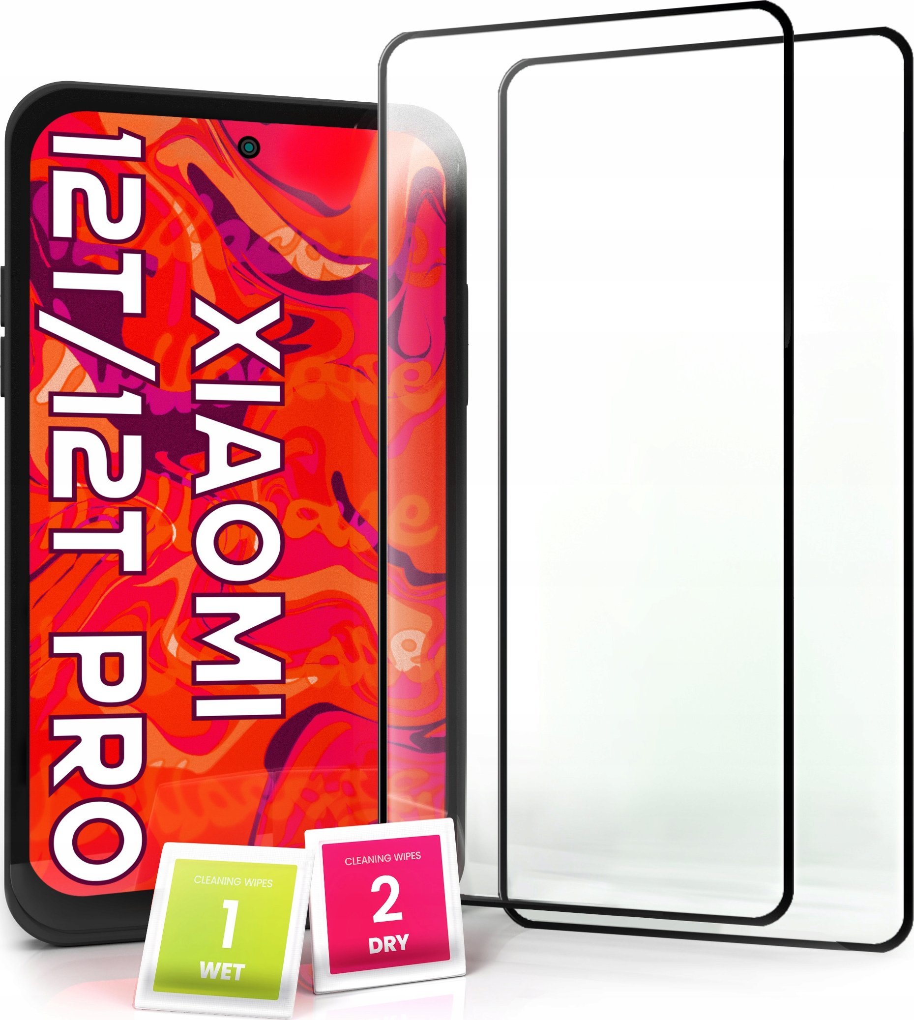 Hello Case 2-pak Szkło Hartowane do Xiaomi 12T / 12T PRO Ochronne Pełne Na cały ekran
