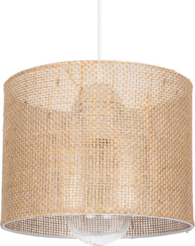 Lampa wisząca Solar Lampa wisząca zwis pojedynczy BOHO len biała