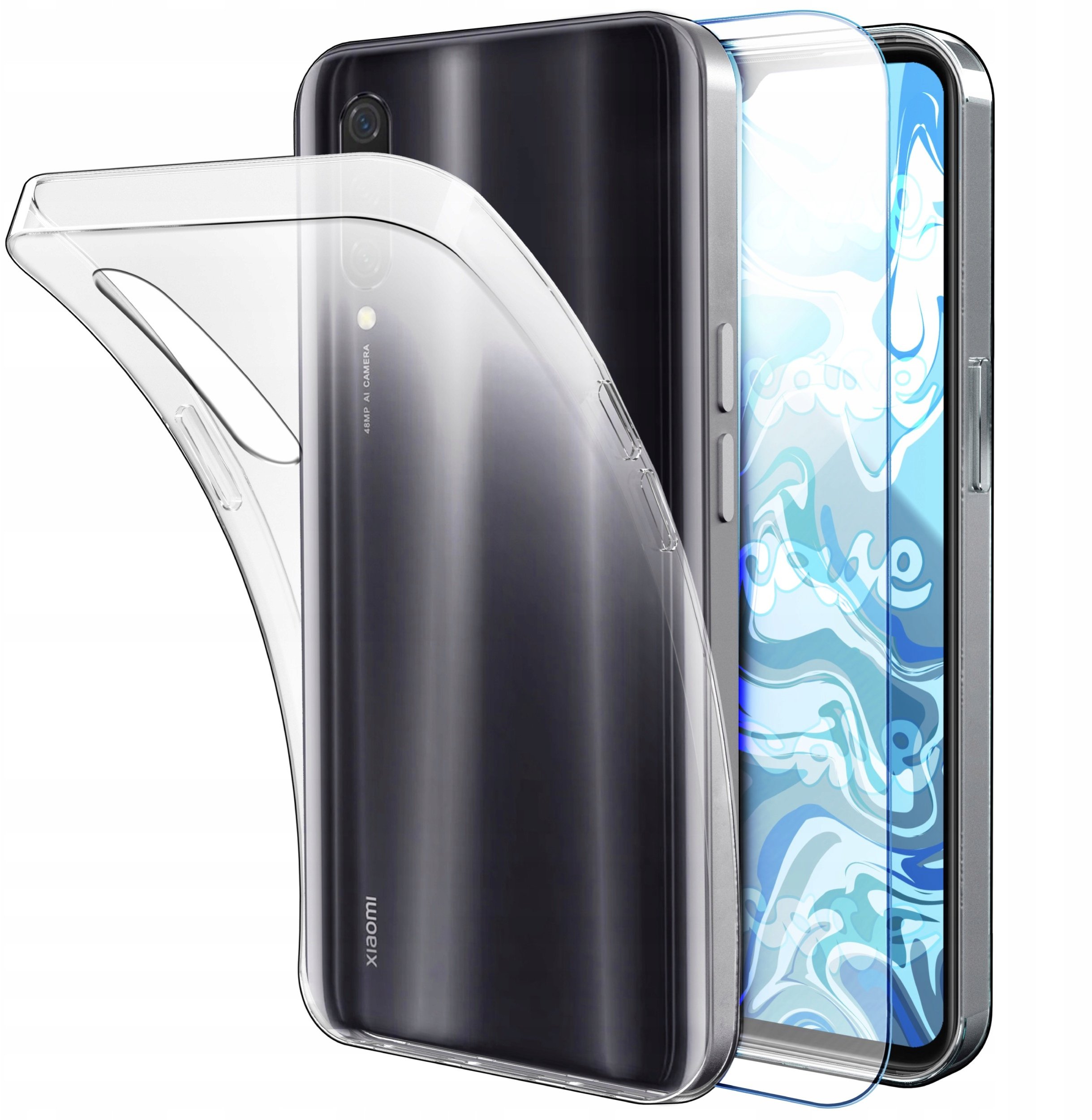 ETUI DO XIAOMI MI 9 LITE GUMOWE OBUDOWA CASE SILIKON SLIM POKROWIEC SZKŁO