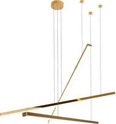 Lampa wisząca MAXlight Kaskada LAMPA wisząca TRIO P0426D Maxlight nowoczesny zwis LED 36W 3000K listwy złote