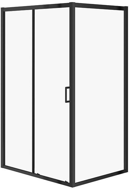 KABINA PRYSZNICOWA ARTECO CZARNA PRZESUWNA 120X90X190 SZKŁO TRANS