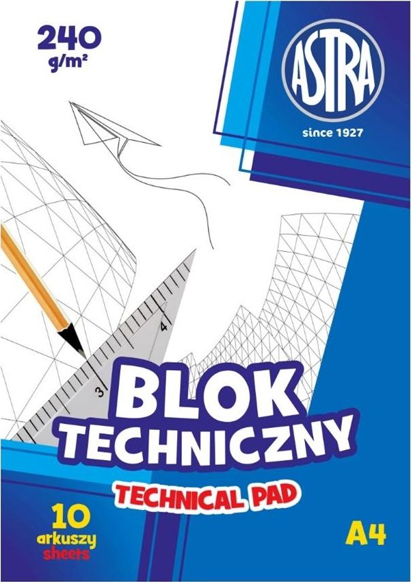 Astra Blok techniczny A4 10k biały 240g 10szt.