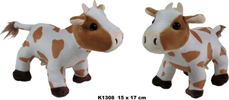 Krowa brązowe łaty 17cm