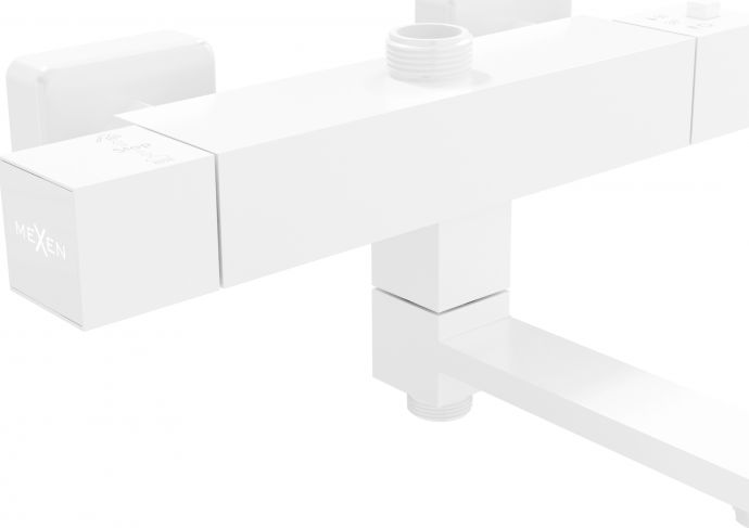 Bateria wannowa Mexen Cube ścienne biały