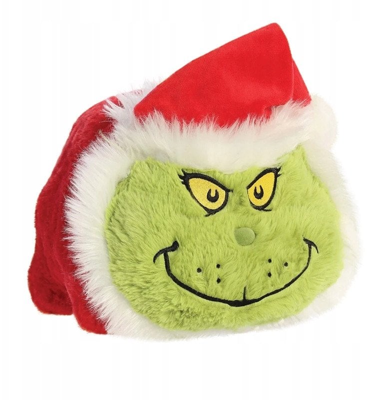 Aster Grinch - Pluszowa maskotka / poduszka w stroju Świętego Mikołaja 25 cm z kolekcji Spudsters