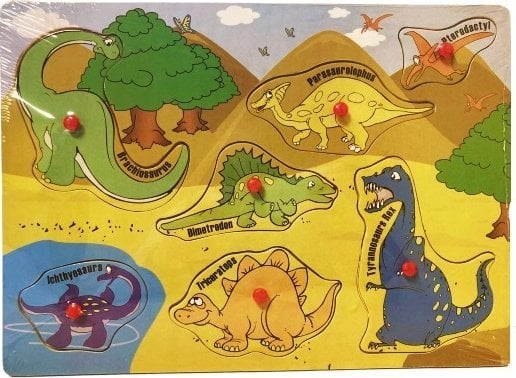 Artyk UKŁADANKA DREWNIANA DINOZAURY