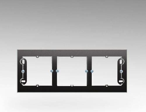 Kontakt-Simon Puszka natynkowa płytka 3-krotna, antracyt Simon54 (DPN3/48)