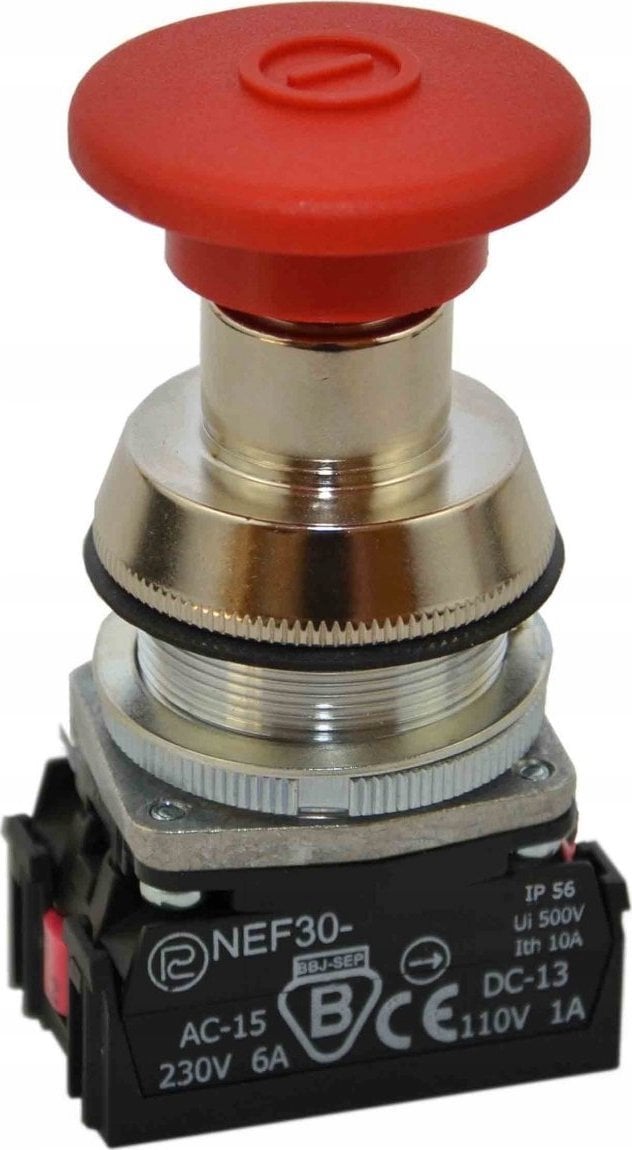 Promet Przycisk grzybkowy NEF30-DR2Y czerwony W0-NEF30-DR 2Y C
