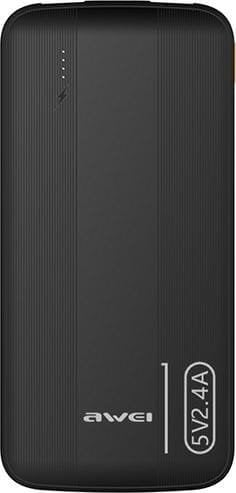 Powerbank Awei Powerbank Awei P20K 10000mAh 2xUSB 2,4A czarny