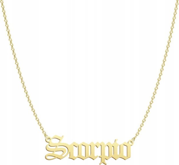 Radziszewska Jewellery Naszyjnik Złoty Znak Zodiaku Skorpion Scorpio 925 Prezent DEDYKACJA GRATIS