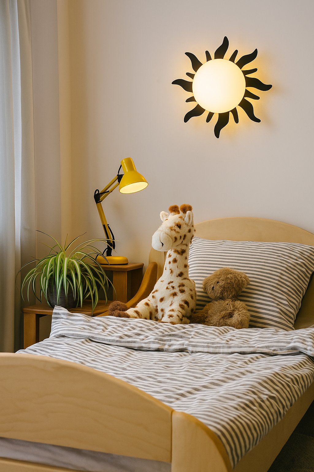 Lampa ścienna DOTTA w kształcie słońca nowoczesny kinkiet dekoracyjny do przedpokoju, salonu i sypialni