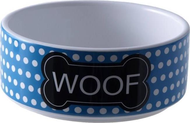 Yarro International Miska Ceramiczna Dla Psa Woof Niebieska 13x4.5