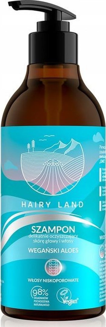 Hairy Land Wegański Aloes Szampon delikatnie oczyszczający 400ml