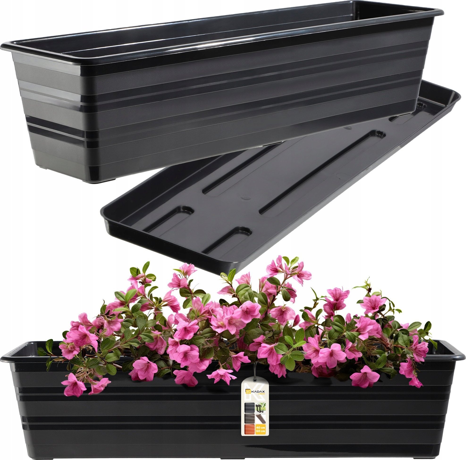 Kadax KADAX Skrzynka Balkonowa 60cm Doniczka + Podstawka