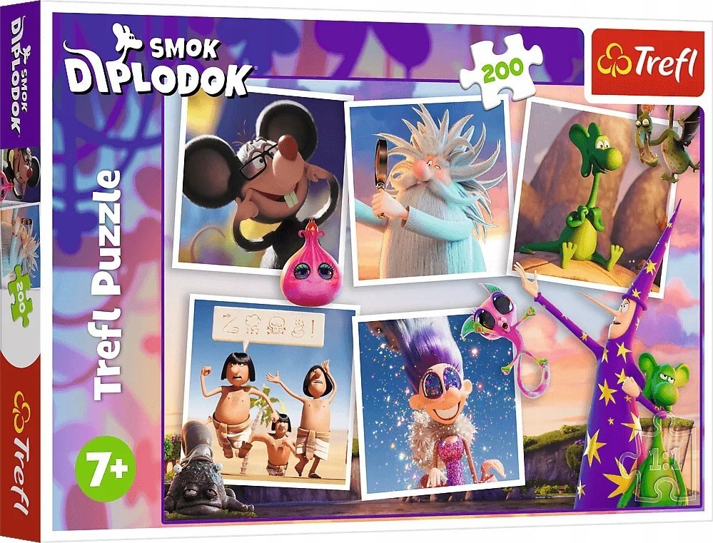 Trefl Puzzle Przygody Smoka Diplodoka 200 elementów (13322)