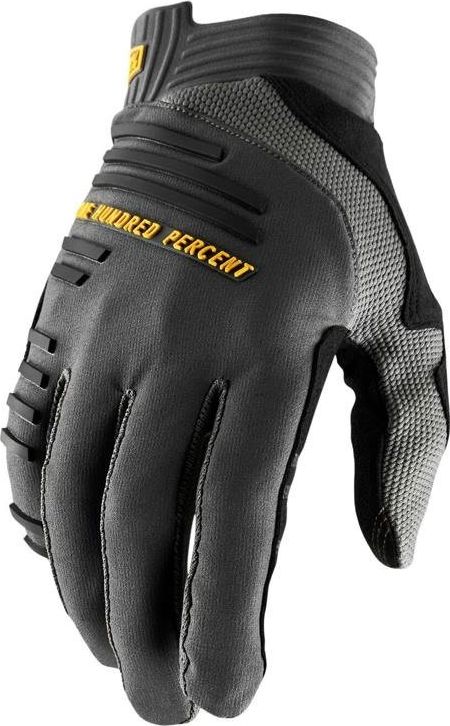 100% Rękawiczki 100% R-CORE Glove charcoal roz. M (długość dłoni 187-193 mm) (NEW)