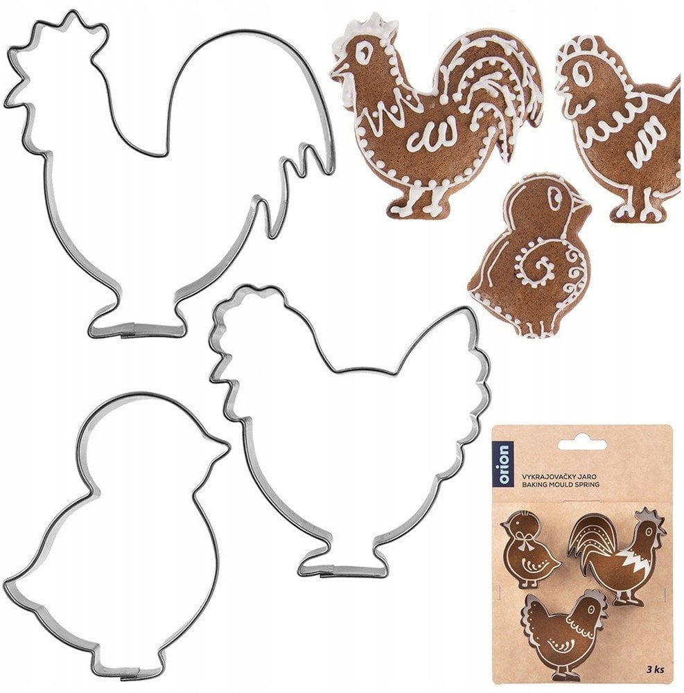Wykrawacze do ciastek kogut kura pisklę 3 szt.