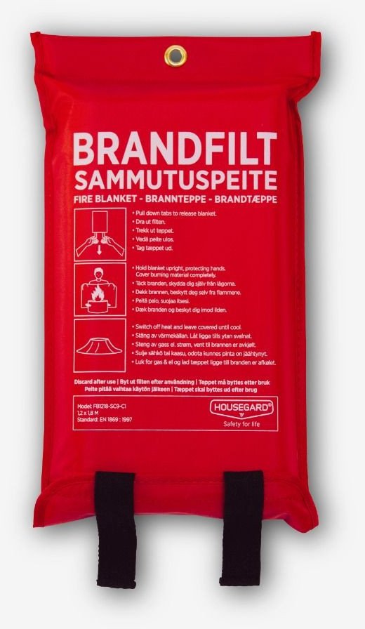 Housegard 602025, 120 x 180 cm, Glass fibre, Red, Car, Home, Office, 1 pc(s), EN 1869:1997