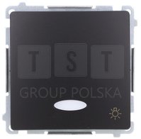 BMS1L.01/49 Simon Basic Przycisk światło z podświetleniem LED (moduł) 10AX, 250V, szybkozłącza, czarny BMS1L.01/49