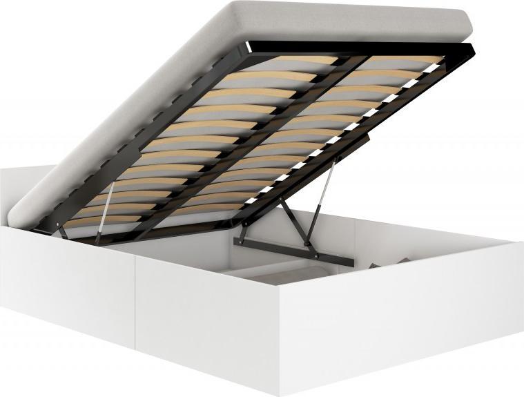 Fabryka Mebli Akord Łóżko 100x200 CLP ze stelażem i materacem białe