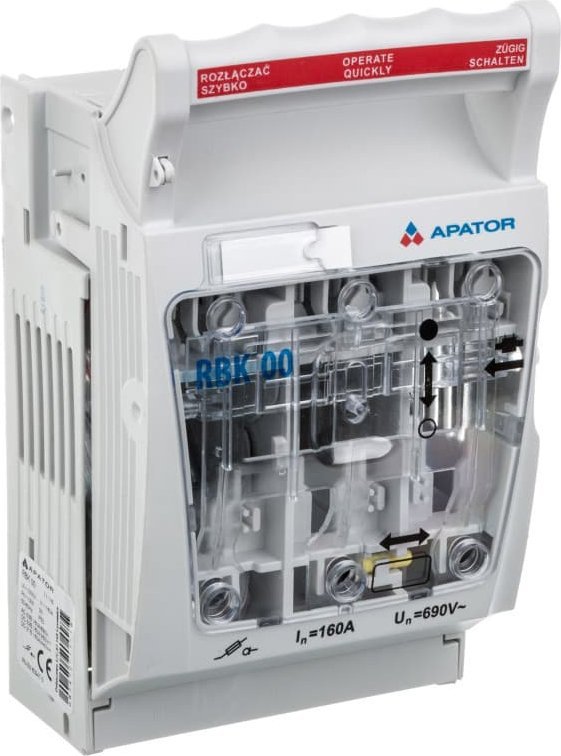 Apator Rozłącznik izolacyjny bezpiecznikowy RBK 00 pro /zaciski mostkowe 4-50mm2/ 63-823256-011 - 63-823256-011