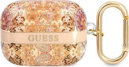 Guess Etui ochronne Paisley Strap Collection do AirPods Pro złote