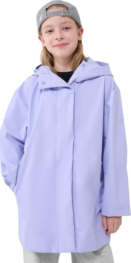 Kurtka dla dzieci 4F przejściowa-przeciwdeszczowa z gumową powłoką U213 jasny fiolet 4FJWSS25TJACU213 52S 164cm