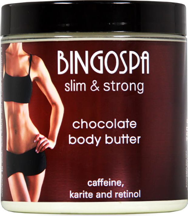 BingoSpa BRĄZUJĄCE OPALANIE Czekoladowe masło do ciała z kofeiną, karite i retinolem BingoSpa slim strong