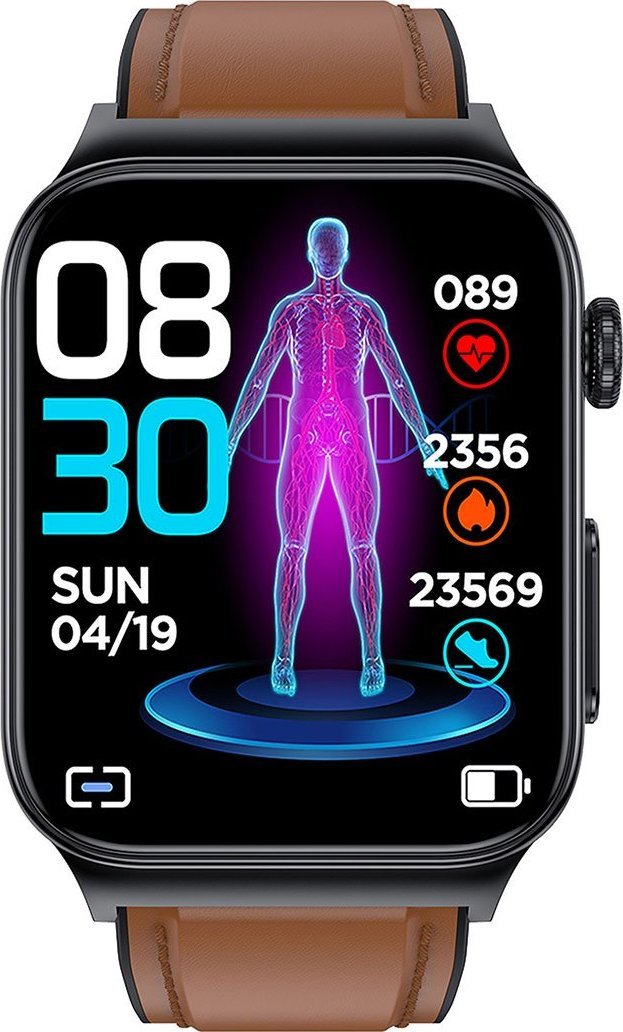 Smartwatch Watchmark Cardio One Brązowy