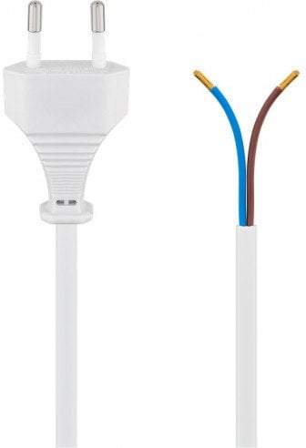 Kabel z wtyczką Euro do montażu, 1,5 m, biały - Wersja kolorystyczna Biały