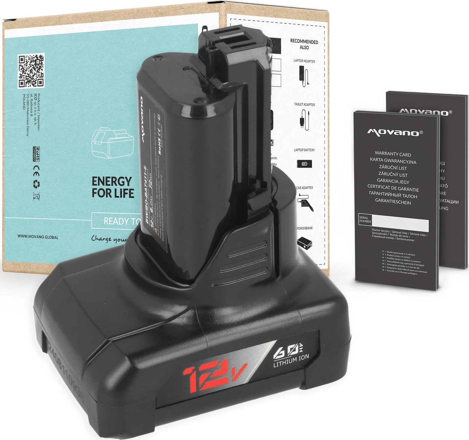 Bateria Movano do Bosch BAT411, BAT420 (6000 mAh)