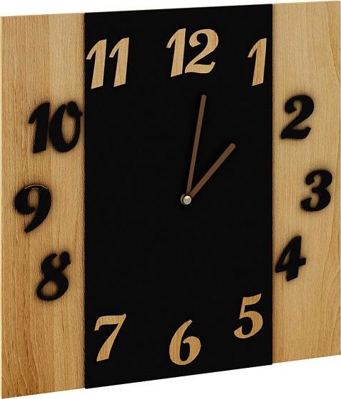 Elior zegar na ścianę nowoczesny Sigan, dąb