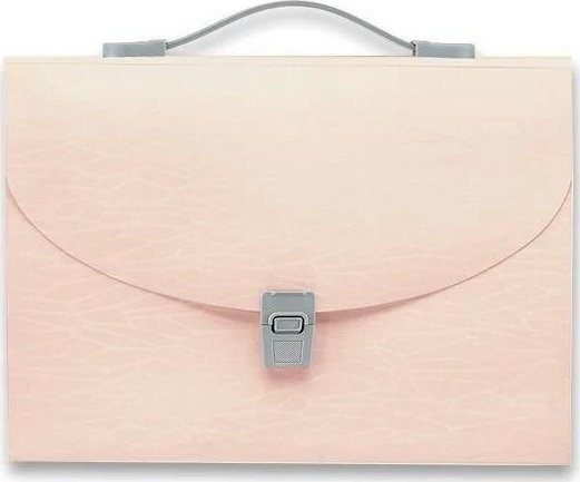 Teczka harmonijkowa z uchwytem pastelowy róż