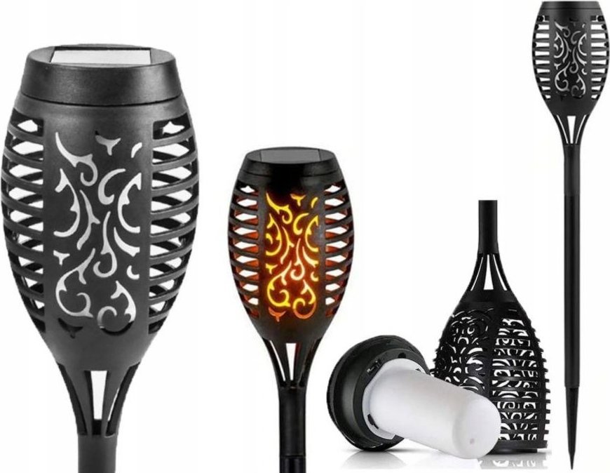 Kinkiet PrzydaSie Lampa Ogrodowa Pochodnia Solarna Jak Płomień Ogień