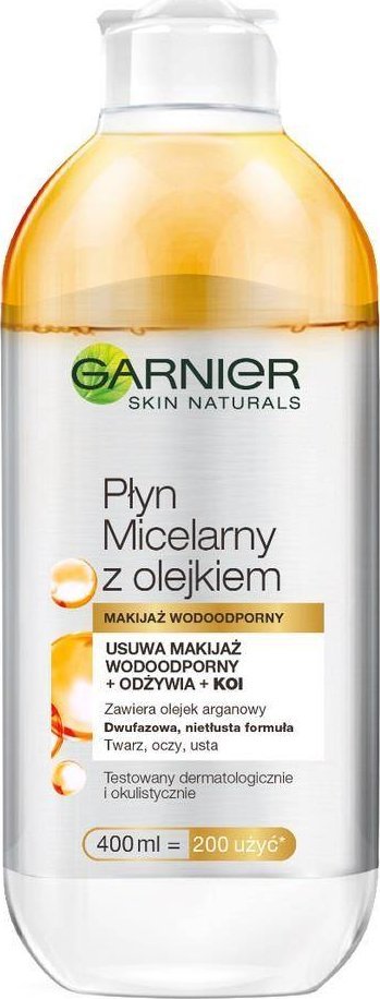 Garnier Essentials Płyn micelarny z olejkiem arganowym dwufazowy 400ml