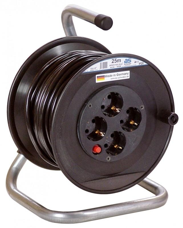 AS Schwabe Przedłużacz bębnowy 4-gniazdowy H05VV-F 25m