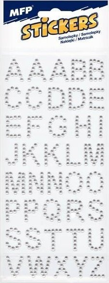 MFP paper naklejki kamyki - litery 40 szt. 19mm 8001 1032378