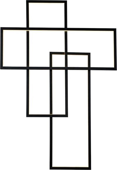 Kinkiet Azzardo Lampa ścienna czarna AZzardo QUADRATUS WALL DIMM BLACK LED AZ2994