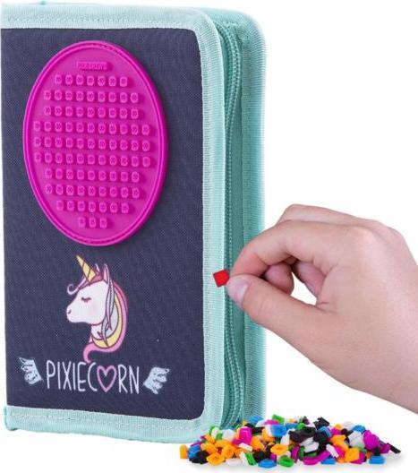 Piórnik PIXIE Piórnik Szkolny na Suwak, PIXIE CREW, Jednorożec, Purpurowy Panel