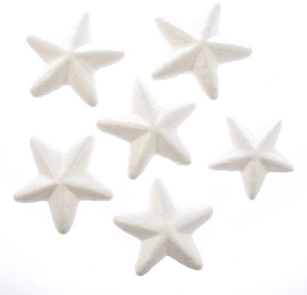 Gwiazdki styropianowe 6szt