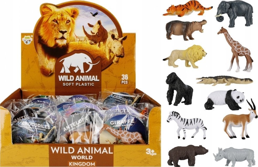 Figurka Mega Creative ZWIERZ DZIKIE 6-9CM MIX12 MC DISP 36/720