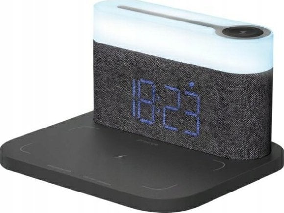 Proove 3-in-1 Bedside lamp + Alarm clock Day & Night LED 1200mAh 3W inductive charging 15W dark gray